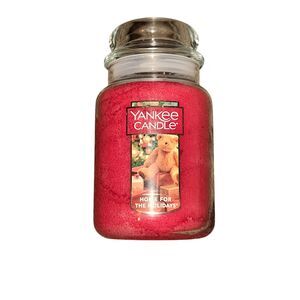 Yankee Candle HOME FOR THE HOLIDAYS Large Jar 22 Oz Red Housewarmer Chri…